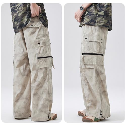 XYXIONGMAO Men's Loose Multi Pocket Streetwear Black Tactical Pants Baggy Techwear Sweatpants Hip Hop Casual Cargo Pants4