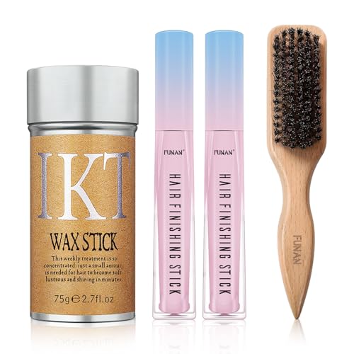 Shiyalan Wax Stick Hair Treatment, 2.7 fl oz, Weekly Hair Styling with Brush