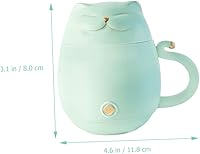 Vista 6 de Didiseaon Taza de té Taza de café para el hogar Vaso de café con tapa Taza de cerámica con tapa Vasos para beber con tapas Taza de café de cerámica