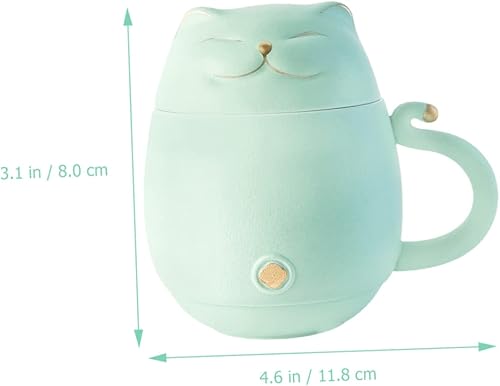 Miniatura 6 de Didiseaon Taza de té Taza de café para el hogar Vaso de café con tapa Taza de cerámica con tapa Vasos para beber con tapas Taza de café de cerámica
