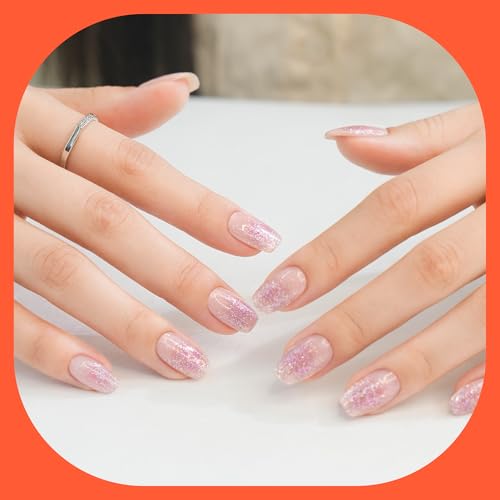 Heyhae Tiras de unhas de gel semicuradas | Envoltórios de unhas de gel curado pelo sol sem necessida