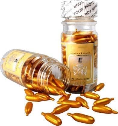 Vita E, Veg Capsules For Skin And Hair, With Argan Aloe Vera, Antioxidant Support, Naturally Nourished Skin Hair For Men Women