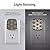 Lights by Night Decorative LED Night Light, Brushed Nickel Flower Design, Plug-in, Dusk to Dawn Sensor, UL-Certified, Home Decor, Ideal for Bedroom, Bathroom, Kitchen, Hallway, 54744, 2 Pack