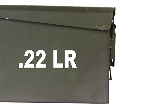 FGD .22 Lr Ammo Box Label Set (Decals) Two 4.5"x 1.5" One 2.5"x0.75" (Labels Only Ammo Can NOT Included)