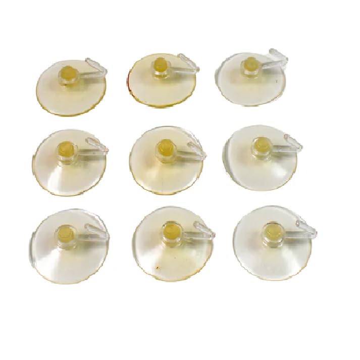 Image of Transparent Rubber Vacuum Sucker Hooks for Glass,Mirror | Hanger Strong Suction Cup Bathroom Kitchen Window Wall Accessorie (6, Standard)