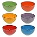 CREOFANT, set di 6 ciotole colorate da 650 ml, per cereali, minestre, frutta, insalata, gelato e ramen, insalatiere, in ceramica/gres