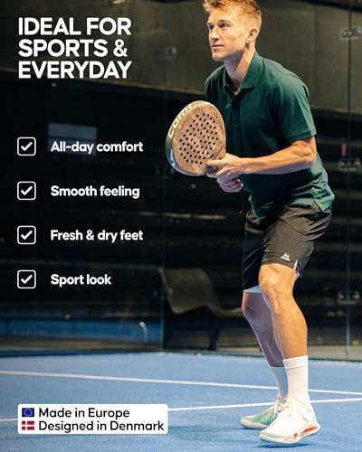 DANISH ENDURANCE Tennis Crew Socks, 3 & 6-Pack, Black, Medium - 2