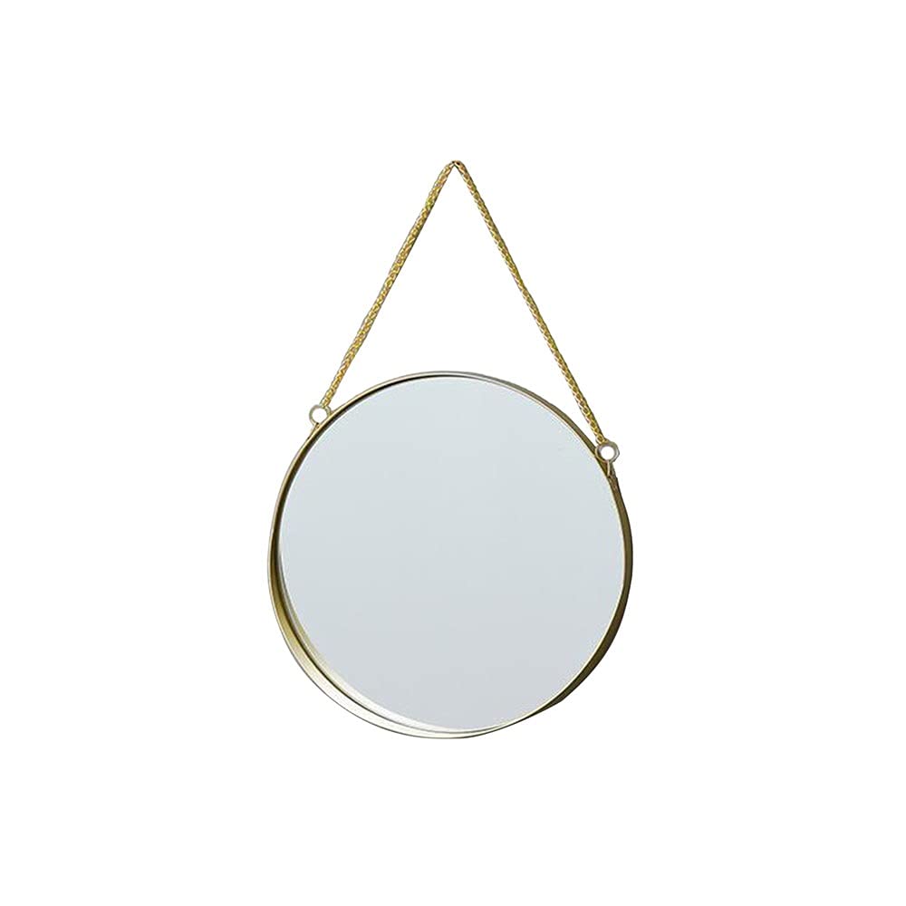 Miroir de maquillage suspendu or reflet net et précis pour coiffeuse de chambre