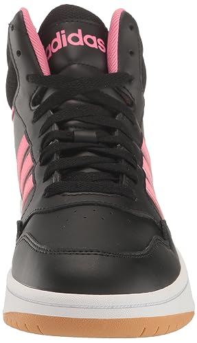 adidas Originals Unisex-Child Hoops 3.0 Mid, Black/Pink Fusion/White, 5.52