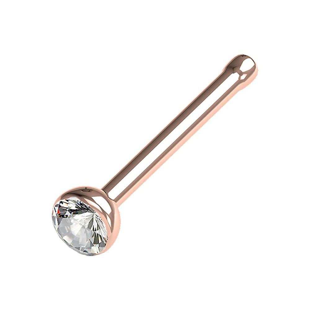 Lot De 2 Piercings De Nombril En Acier Chirurgical 14G - Boule CZ Cristal Et Boule Unie - 11 Couleurs