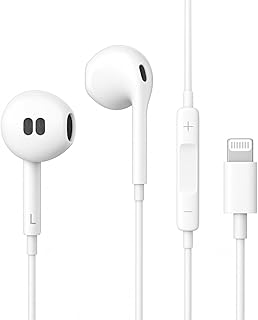 Fones de ouvido com fio compativel conector light. microfone