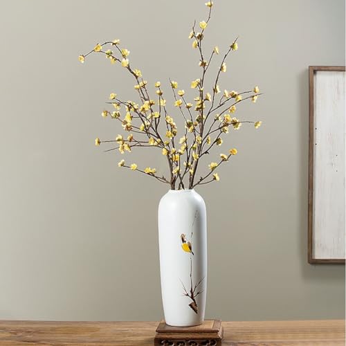 Vase en céramique blanche retro avec oiseau en porcelaine pour decoration de table - 6