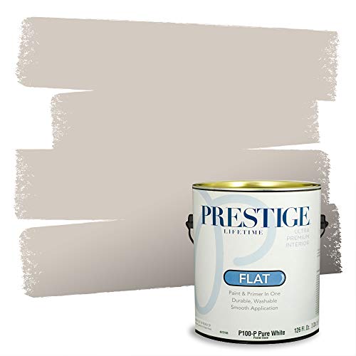 PRESTIGE Paints Interior Paint and Primer In One, 1-Gallon, Flat, Comparable Match of Sherwin Williams* Agreeable Gray* by PRESTIGE - Used condition - US$42.53