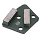 3 Stück Diamant-Schleifschuhe, Diamant-Schleifblock, Zement-Beton-Schleifscheibe, Fächerförmig, 2 Zähne, Langer Streifenzahn, Geeignet für Betonmaschinen