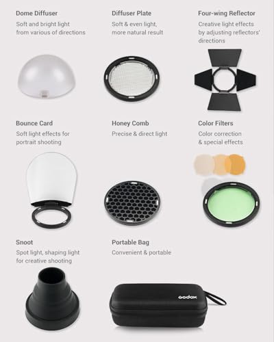 Flash tête ronde Godox V1 U pour Olympus avec kit AK-R1 version US - 7