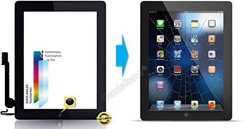 Vitre tactile iPad 4 en verre de qualité supérieure avec accessoires de pose