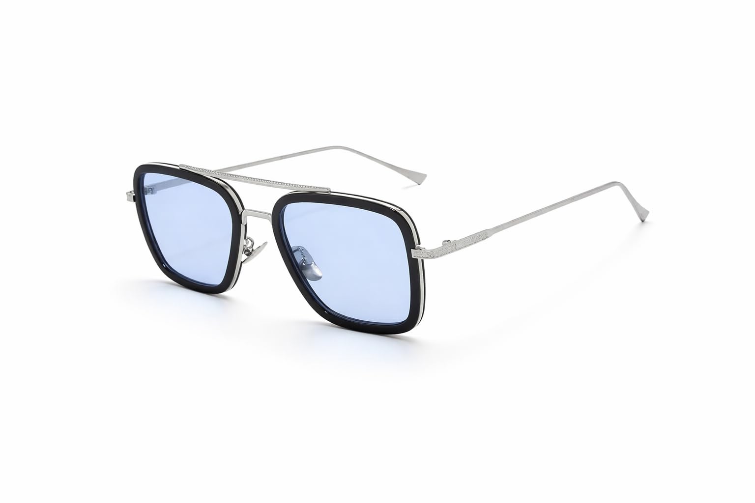 favela Tony Stark Inspired Square Sunglasses for Men & Women | Premium Metal Frame Goggles | UV400 Eye Protection | Lightweight Luxury Style Glasses for Driving, Travel & Daily Use.-picture-35