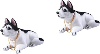 NOLITOY 2 Pçs Decoração Animal Tablescape Decoração Bolo Decorações Painel Cachorro Animal Painel Balançando Cabeça Cachorro Sorte Enfeites De Carro Decorações De Mesa Enfeites Para