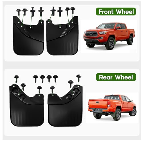 NDTZEI Mud Flaps Compatible with 2024 2025 2026 Toyota Tacoma,No Drilling Front and Rear Splash Guards for Tacoma Accessories,4PCS All-Weather Protection Fender Flares by NDTZEI - Used condition - Image 6