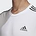 adidas Men's Tall Size Essentials Single Jersey 3-Stripes T-Shirt, White/Black