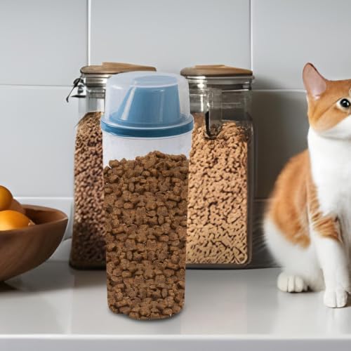 Contenedor de comida para mascotas transparente con boquilla de vertido de 1500 ml 3