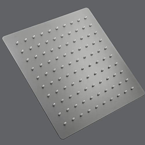 Krobec 25x25cm10" Rotguss Duschkopf, feststehend, quadratische Dusche, 304 Edelstahl ( Grau) Cover