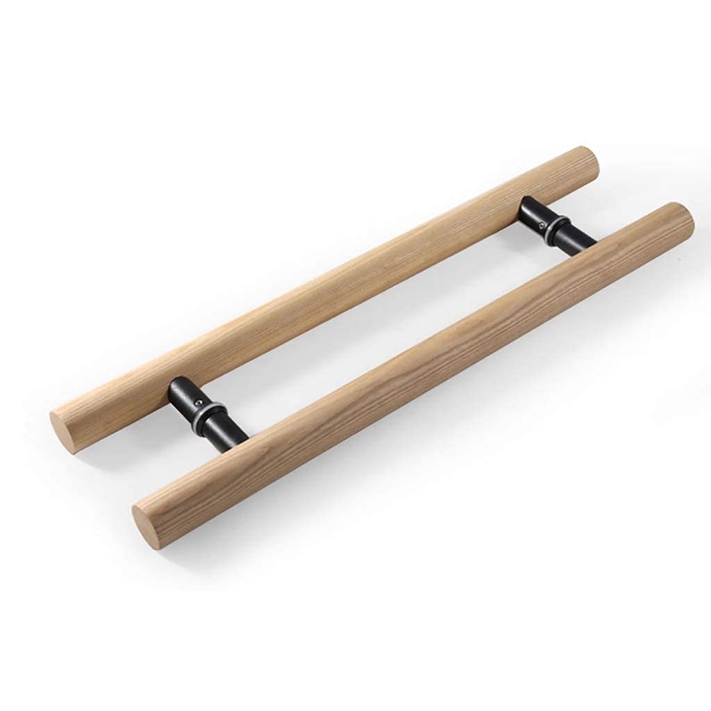 Poignée de porte commerciale push-pull bois massif verre grange CHEWYNP