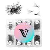 VAVALASH 600 Fans Premade Fans Eyelash Extensions 5D-24D Premade Lash Fans 8-15mm Mixed Length Promade Loose Fans Thin Base Premade Volume Lash Extension(16D-0.05-D-8-15mm)