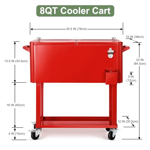Commercial Stainless Beverage Cart