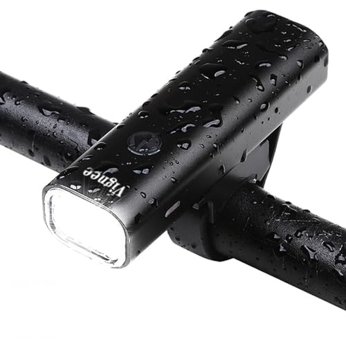 Vignee Bike Light Set with Free Rear Bike Tail Lights, USB Rechargeable Super Bright LED Bicycle Headlight
