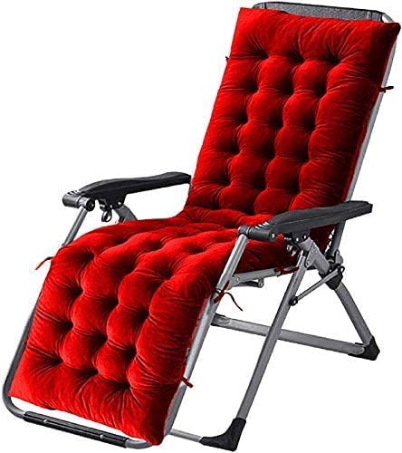 STAR ANGLE Polycotton Rocking Chair Back&Seat Cushions & Chair Pad for Indoor/Outdoor/Home & Office Chair Filling with Cotton (Red, 61" x 18")