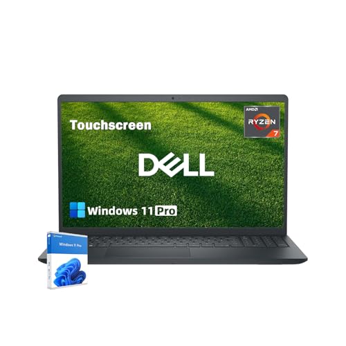 Image of Dell Touchscreen Laptop Computer for Business, 15.6'' FHD IPS (1920x1080), w /Ai Copilot, Windows 11 Pro, 20 GB RAM, 1TB SSD, AMD Ryzen 7 7730U, Long Battery Life, AMD Radeon Graphics