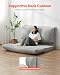 VEVOR 3 in 1 Klappsofa faltbares Schlafsofa mit 2 Kissen & waschbarem Bezug, umwandelbarer Schlafsessel aus 25D Memory Foam, Couch für Wohnzimmer Schlafzimmer, Hellgrau (Full / 2410 x 1360 x 120 mm)