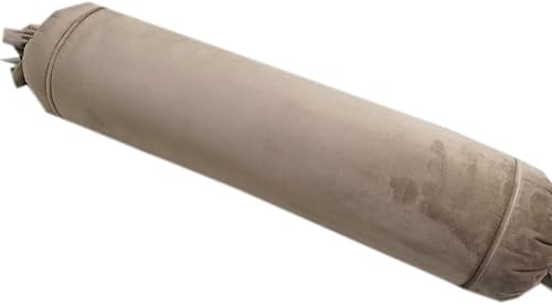 Miniatura 4 de Almohada redonda de terciopelo enrollable, almohada larga y suave para sofá, almohada decorativa de apoyo cervical cilíndrico, cojín redondo para el