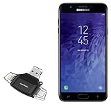 BoxWave Smart Gadget Compatible with Samsung Galaxy J7 Crown - AllReader SD Card Reader, microSD Card Reader SD Compact USB - Jet Black