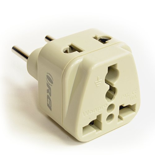 Orei Universal 2 In 1 Plug Adapter Type C For Europe, Turkey And More, Ce Certified - Rohs Compliant (Wp-C-Gn) #TOP1
