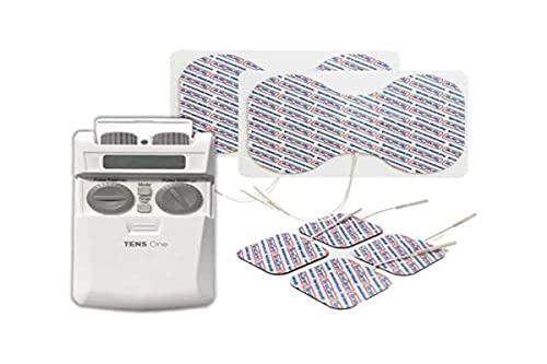 TensCare Tens One+ Electrodos de mariposa reutilizables - Trate grandes áreas de dolor. Electroestimulador Tens digital para Alivio el dolor. Control manual, con 3 modos y 2 Canales para 4 electrodos