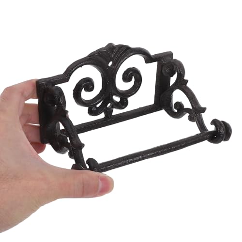 Portarrollos de hierro forjado para baño con montaje en pared 5