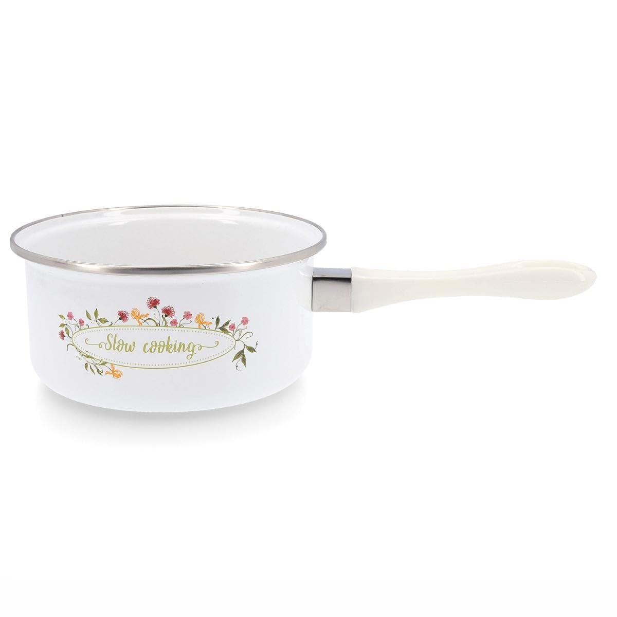 Quid Memory Saucepan Enamel Steel 18 cm – 200cl Carbonated Steel, Suitable for Ceramic Hob, Electric Non-Stick