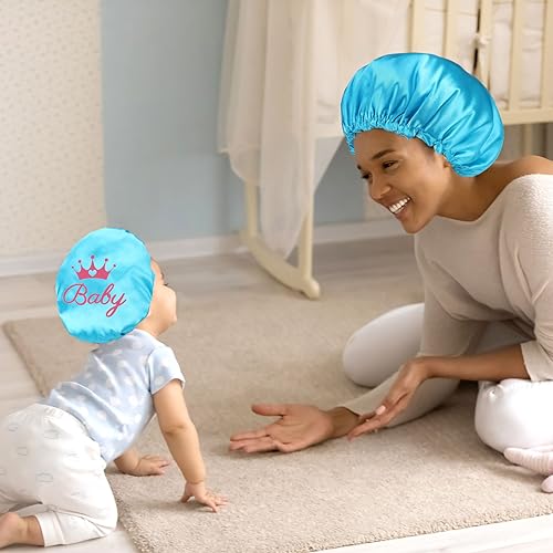 Image of Mepase 5 Pcs Mommy and Me Hospital Matching Outfits Maternity Robe Swaddle Blanket Baby Girl Boys Headband Hat for Mom Baby