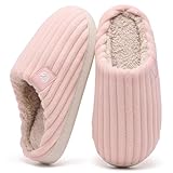 【Simples et élégants】Pantoufles hiver confortables pour femmes arborent un design à rayures classique, à la fois simple et élégant.