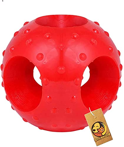 Image of Foodie Puppies Natural Rubber Flavored Hole Ball - 2.35inch / 6cm | Suitable for Small to Medium Dogs and Puppies | Chewing, Teething, and Training Ball Toy