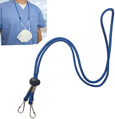 Preisvergleich Produktbild Umhängeband mit verstellbarem Umhängeband, praktische Sicherheitshalterung und Aufhänger, bequem um die Gesichtspflege, Ohrenschoner, einfaches An- und Ausziehen, 2 Stück, Blau