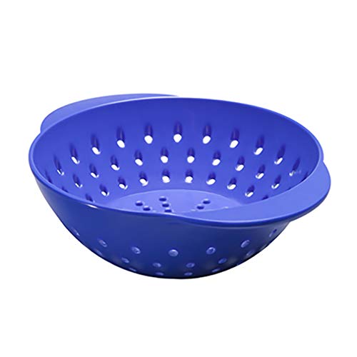 Tovolo 6-Inch Mini Melamine Quick Draining Berry Colander, Easy Grip Handles, Blue