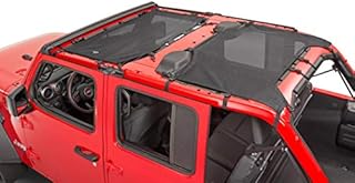 MasterTop Freedom Mesh Bimini Top Plus in Black| Fits and is Compatible with 2019-Current JLU Jeep 4 Door Wrangler Models| Fits Under Hardtop|14201601