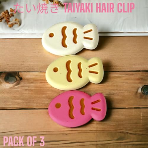 Kozuki Koi Fish Hair Clip Fish Hair Claw Clips For Women Taiyaki Hair Clips Fish Barrettes Japanese Hair Clips Japanese Accessories Kawaii Hair Ornaments Hair Pin 3Pcs thumb #3