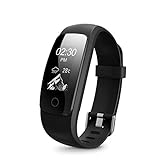 runme Fitness Tracker with Heart Rate Monitor, Activity Tracker Smart Watch with Sleep Monitor, IP67 Water Resistant Walking Pedometer with Call/SMS Remind for iOS/Android (Black(Lite Package))