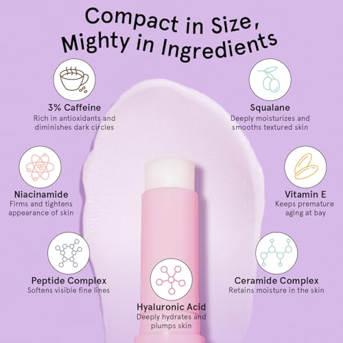 grace & stella Under Eye Brightener Balm Stick - Travel Essentials - Caffeine Eye Cream for Dark Circles, Puffiness, Wrinkles - Vegan Moisturizer Stick with Niacinamide, Hyaluronic Acid (0.13oz/3.5g) - Image 6