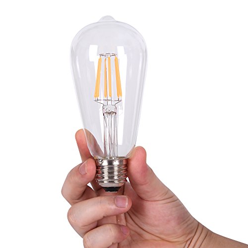 Dc 12V Light Bulb St64 Cool White 6000K 4W Led Edison Filament E26 Screw Base Lamp Low Voltage Ferry Rv Marine Boat Solar Theatrical Production Stage Prop Retro Landscape Industrial Lighting 12 Volt #TOP4