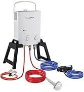 Scaldabagno A Gas Camplux 5 Litri Portatile - Per Campeggio, Camper E Esterno - Pompa Acqua 4.3LPM